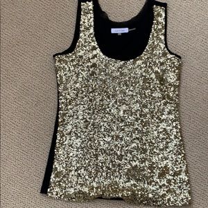 Calvin Klein Gold Sequin Tank